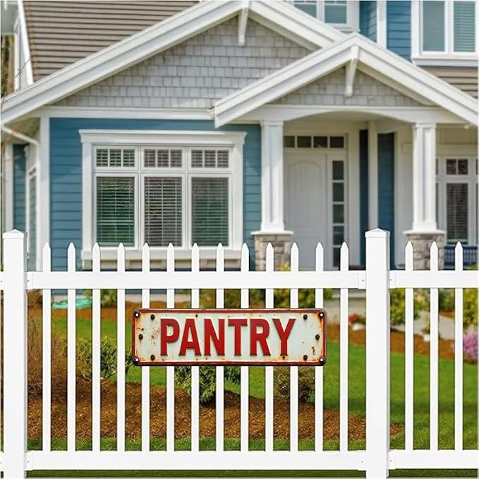 Wall Decor 16 * 4 Inch Tin Signs PANTRY Kitchen Storage Room Farmhouse Retro Decor - Image 2
