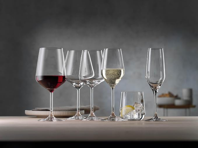 Spiegelau Style Red and White Wine Glasses, Modern Stemmed Wine Glasses, Elegant Glassware for Dinner Parties, Home Bar Cart Accessories, Hosting Essentials, and Wedding Gifts, Set of 12 - Image 5