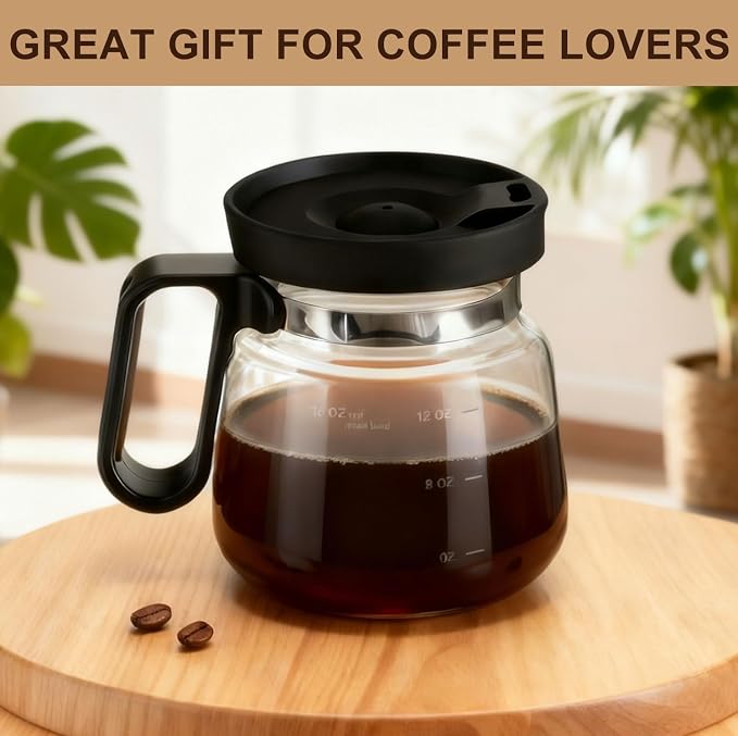 Coffee Pot Mug, 16 Oz Glass Coffee Mug - Coffee Pot Style, Portable, Mini Small Capacity Clear Cup With Handle And Spill Proof Lid, For Hot Teas, Hot Chocolate Etc. - Image 6