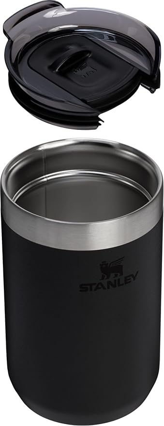 STANLEY Everyday Camp Cup 12 oz | Drink Through Lid | Cup for Coffee, Tea and Drinks | Insulated Stainless Steel | BPA-Free | Black 2.0 - Image 2