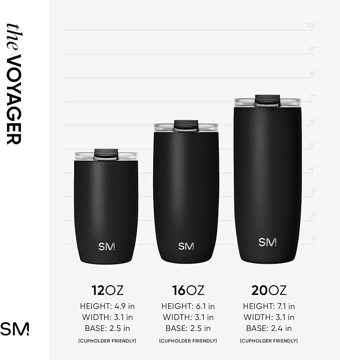 Simple Modern Travel Coffee Mug with Lid | 16oz | Green | Voyager Coffee Cup, Coffee Tumbler for Hot & Iced Drinks | Insulated Stainless Steel Travel Mug | Sea Glass Sage - Image 7