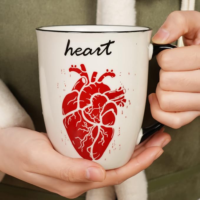 Ceramic Color Changing Mug Birthday Gifts for Men Women Heat Changing Coffee Mug Cup with Heart 16 oz - Image 6