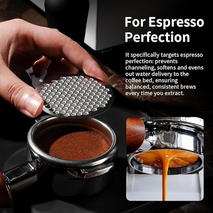 watchget 51mm Espresso Puck Screen Reusable Mesh Coffee Filter 0.8mm Thickness Puck Screen Stainless Steel Lower Shower Screen for 51mm Protafilter Basket