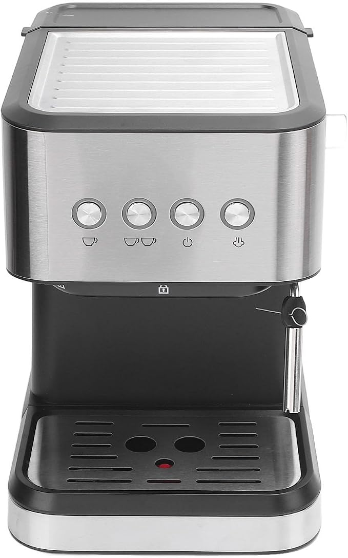 Dpofirs Compact 20 Bar Machine | Semi Automatic Coffee Maker with Milk Frother Steam Wand for Cappuccino Latte, 1.5L Tank Quick Preheat Black US Plug (US Plug 110V) - Image 4