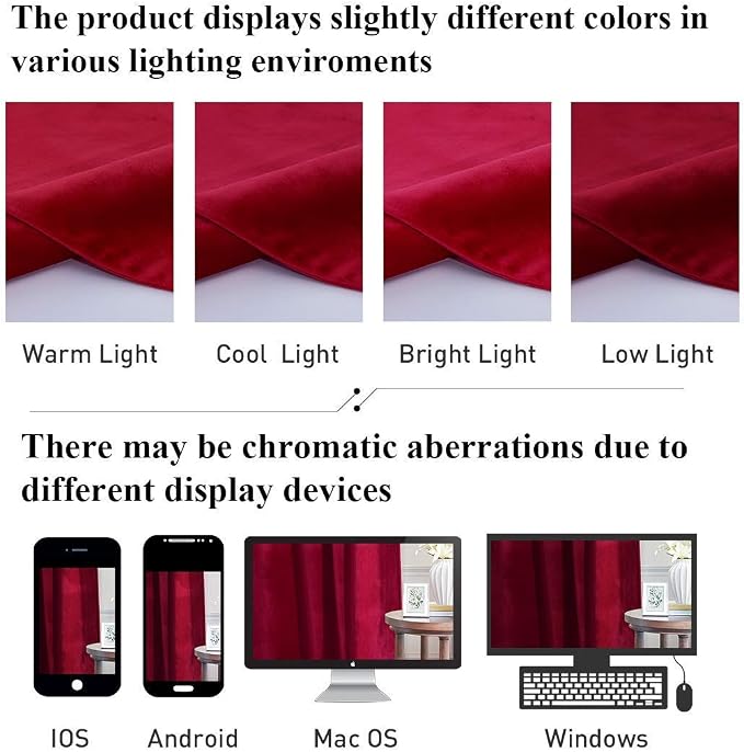 Christmas Red Waterfall Velvet Curtain Valances W39 inches, 1 Panel | Luxury Soft Waterfall Valance Decor for Theater, Rod Pocket Room Darkening Window Drapes for Bedroom, Holiday - Image 6