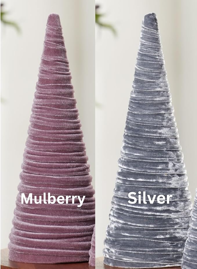 Create Your Own Set of 3 Velvet Trees, Valentine Tree Tabletop, Mantel Decor, Wedding Centerpiece, Artisan Entryway, Cozy Gift for (Create Your Own) - Image 4