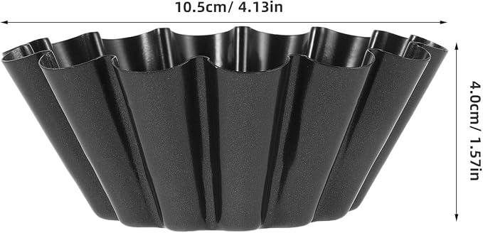 ibasenice Egg Tart Mold: Metal Flower Shaped Egg Tart Pans, Cupcake Cake Muffin Mold Tin Pan, Reusable Baking Tool for Quiche Bakeware, Cheese Cakes, Pies - Image 2