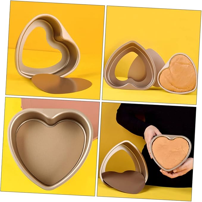 Zerodeko Heart-shaped Baking Mold Non-stick Baking Pan with Removable Bottom for Cakes Tray for Kitchen Use - Image 8