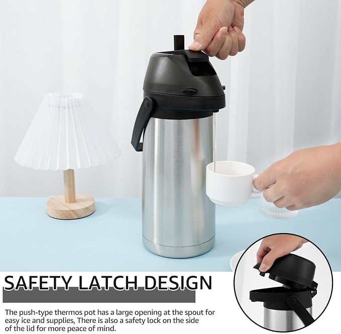 Insulated coffee machine with pump, double-layer insulated hot drink kettle Exquisite Choice - Image 3