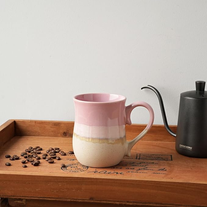 Bosmarlin Large Ceramic Coffee Mug, 20 Oz, Big Tea Cup for Office and Home, Dishwasher and Microwave Safe (Pink, 20 Oz) - Image 4