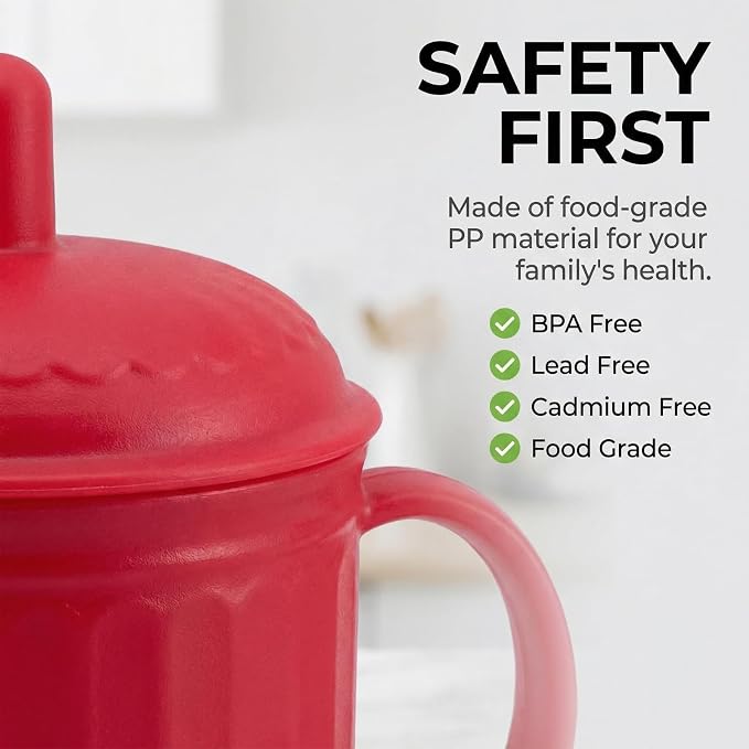 Plastic Coffee Mug with Lid (Non-Sealed) Set 6, 13-oz Cups Playful | BPA Free Reusable Food Grade PP, Unbreakable, Dishwasher Safe, Lightweight, Elderly Kid Safe, Kitchen Party Camping Outdoor - Image 5