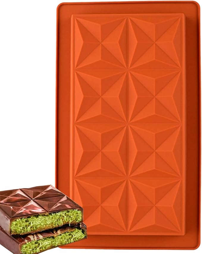 Silicone Candy Bar Mold,Large Candy Silicone Mold - Dessert Baking Mould - for Food Treats Soap Making Christmas Cookie Cake Dessert Baking Birthday