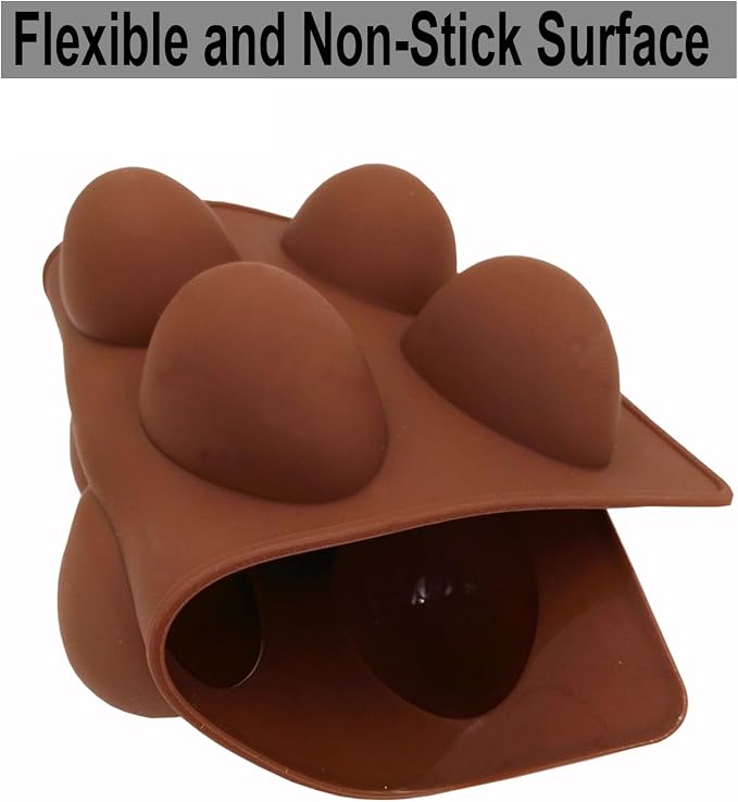 EchoDone Egg Shape Soap Mold Non Stick Silicone Half Egg Mold for Soap Making, Truffles Chocolate, Candy, Jelly, Desserts, Ice Tray Backing Set Cake Mould 2 Packs - Image 5