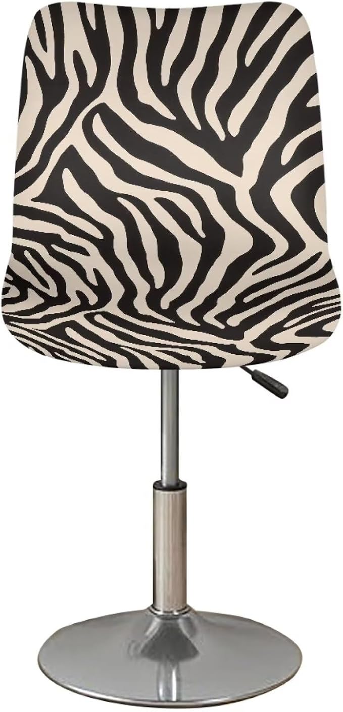 Zebra Stripe Bar Stool Covers High Stool Chair Cover for Party Kitchen Club, Reusable Waterproof 2 Pcs Bar Stool Covers Decorative Covers - Image 2