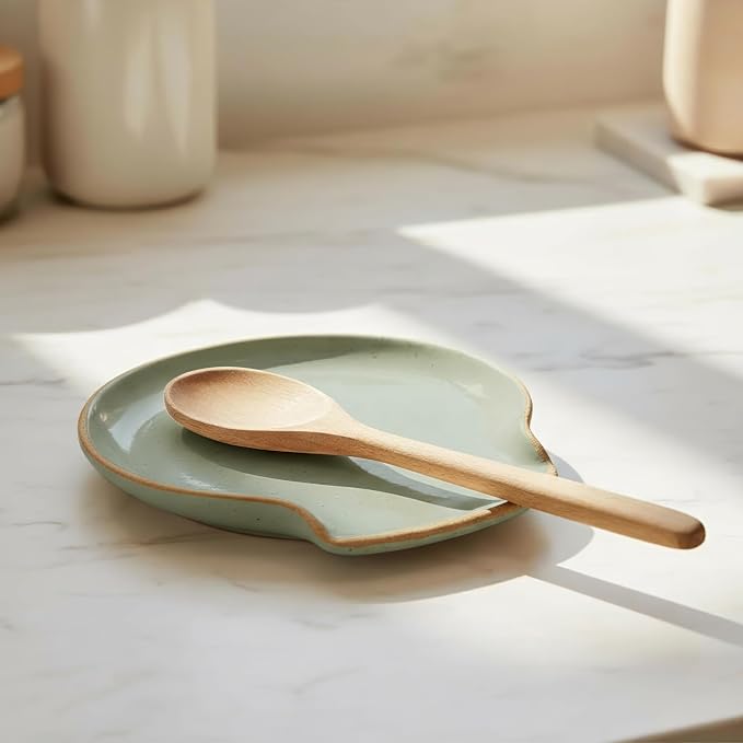 Beautiful Ceramic Spoon Rest for Stove Top - Perfectly Sized Spoon Holder for Your Kitchen Countertop - Easy to Clean and Dishwasher Safe, Perfect Addition to Any Kitchen Counter for Everyday Cooking - Image 7
