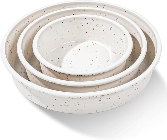 Vinino 6/8/10 Inch Cake Pan Set, 3 Pack Silicone Mold with Steel Frame | 3 Sizes for Versatile Baking, Perfect for Layer Cakes, Cheesecakes & Desserts, Easy Release Design by VININO