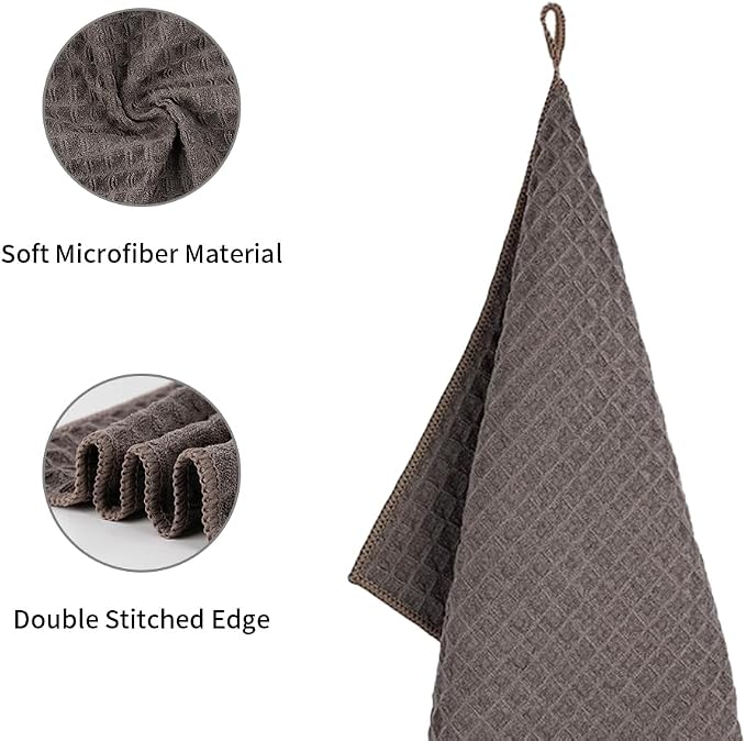 watchget 6 Pack Microfiber Espresso Barista Cleaning Towels, Light Brown | Professional 12"x12" Lint-free Rags; Highly Absorbent Cleaning Towels for Espresso Steam Wands & Coffee Bar Counters - Image 3