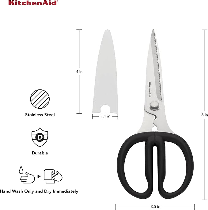 KitchenAid KQ351OHOBA Universal Stainless Steel Shears, Utility, Black - Image 2