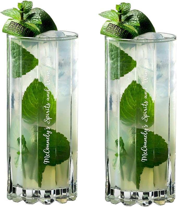 Riedel Bar Engraved Drink Specific Highball Glasses, 10.5 oz, Set of 2 | Personalized with Custom Engraving for Mojitos, Gin and Tonic, Vodka Soda, Mixed Drinks and Cocktails on the Rocks by Unknown