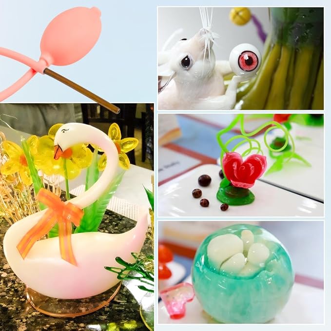 DUEBEL Sugar Pump, Sugar Blowing Pump, Isomalt Blowing Pump, A Necessity for Confectioner/Baker/Chefs/Novice at Sugar Work - Pink
