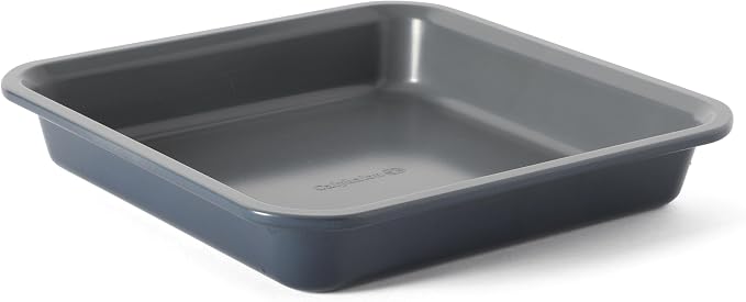 Calphalon Legacy Bake Pan, 9 Inch Baking Pan PFA Free Nonstick Heavy Gauge Steel Bakeware for Even Heating, Oven Safe Squre Pan for Cakes, Brownies, Roasting, Everyday Kitchen Use by Unknown