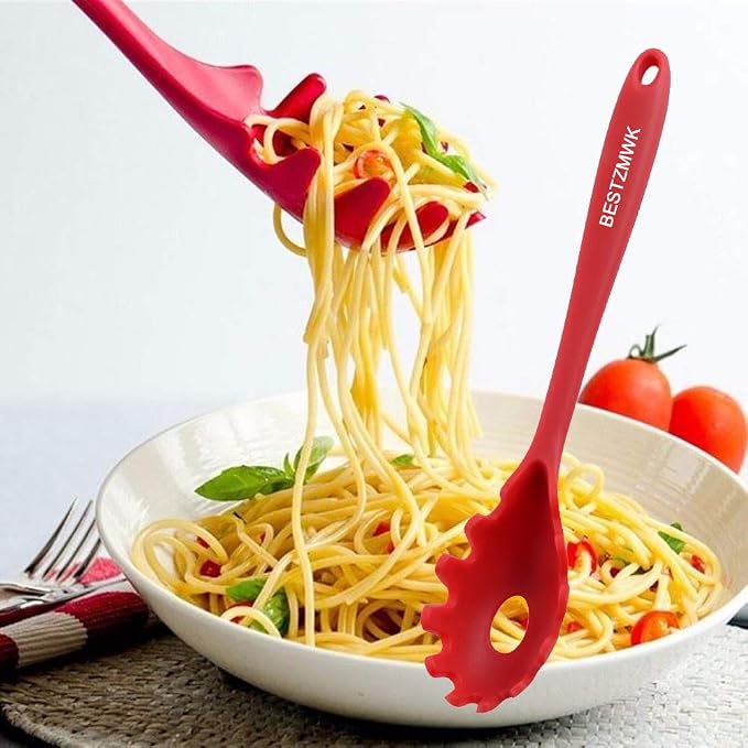 Kitchen Utensil Set - 11 Cooking Utensils - Colorful Silicone Kitchen Utensils - Nonstick Cookware with Spatula Set - Colored Best Kitchen Tools Kitchen Gadgets(Multi) - Image 6