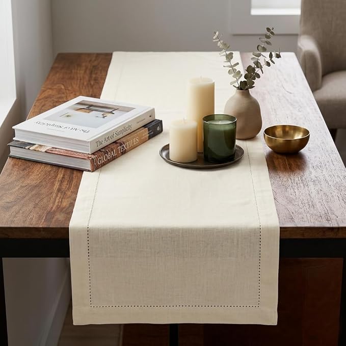 Urban Villa Table Runner Cotton Heavier Quality 14x72 Ivory - Image 4
