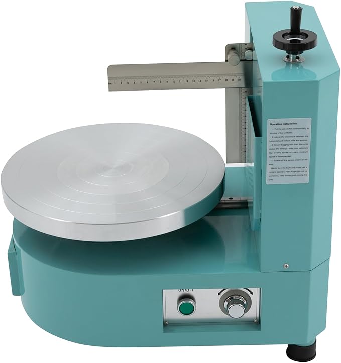 Cake Cream Spreading Coating Edge Smoothing Machine 110V 4-12Inch Cake Butter Cream Spreading Machine - Max Horizontal Scraper Height 4.72in