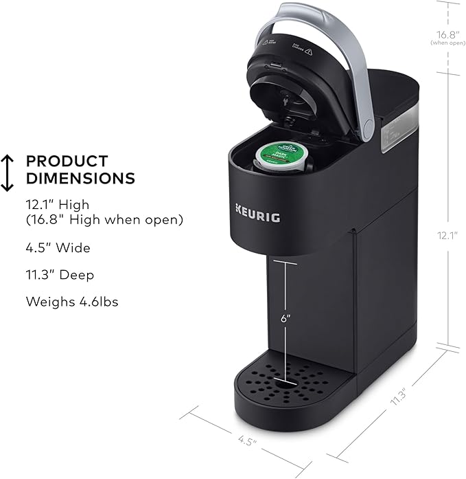 Keurig K-Mini Single Serve K-Cup Pod Coffee Maker, 6 to 12oz Brew size, with Cord Storage, Perfect for Small Spaces, Black | Cord Storage, Small Spaces - Image 8