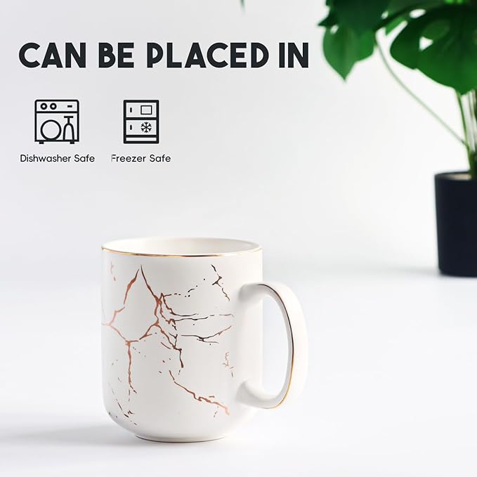 harebe 22 OZ Ceramic Extra Large White Coffee Mug with Handle,Oversized Hot Tall Latte Mugs,Dishwasher Safe Big Capacity Giant Mug for Men Women - Image 3