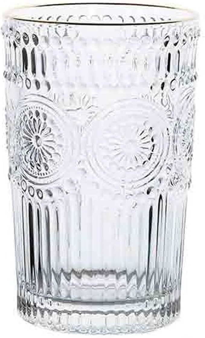 drinking glassware Drinking Glasses Sunflower Embossed Glass Cup(Large) by Unknown