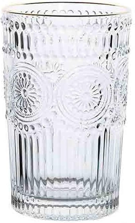 drinking glassware Drinking Glasses Sunflower Embossed Glass Cup(Large) by Unknown