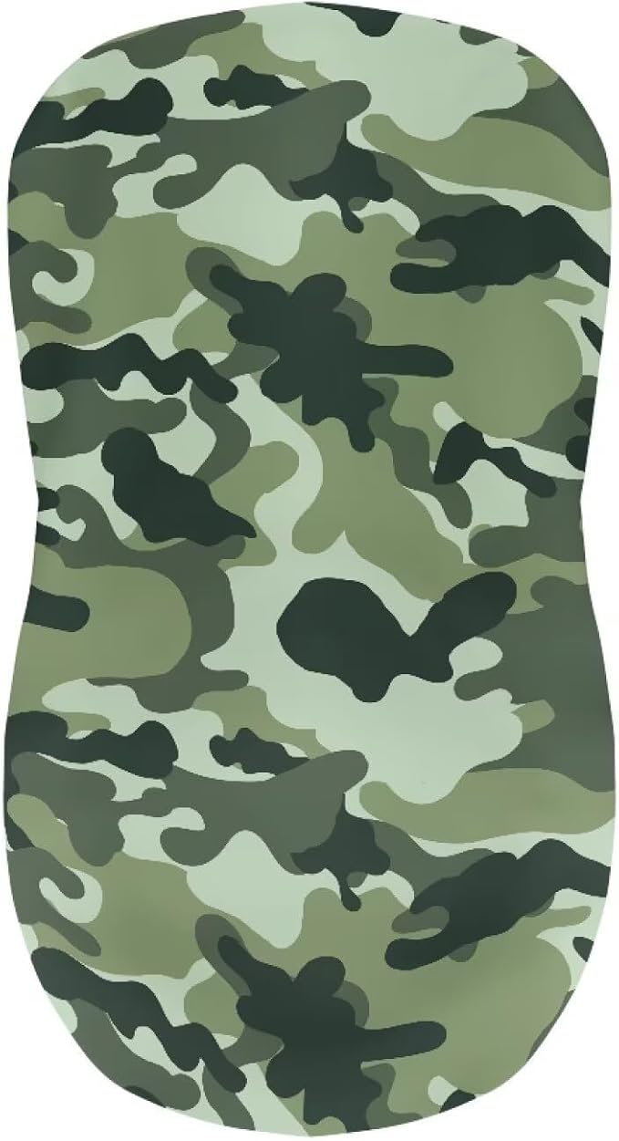 Green Camouflage Soft Bar Stool Slipcovers Non Slip Waterproof Bar Stool Chair Covers with Elastic Band for Dining Room Chairs - Image 4