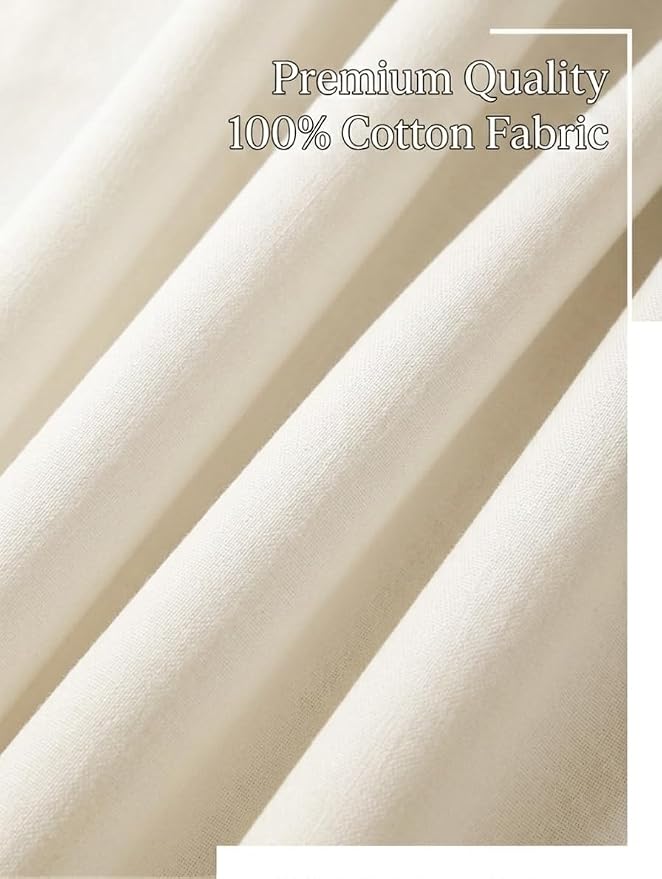 Urban Villa Cotton Grommet Curtains 52x84 (2 Panels) Ivory - Image 8