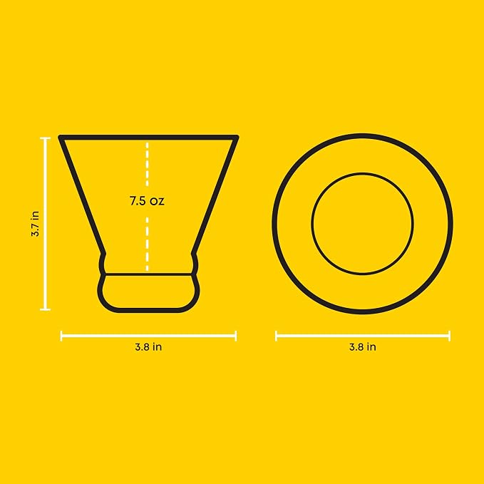 JoyJolt Hue 7.5oz Martini Glasses, Cocktail Glassware Set of 6, Colored Glass Base, Stemless Drinking Glasses for Margarita, Bar, Shrimp Cocktail, Juice - Image 2