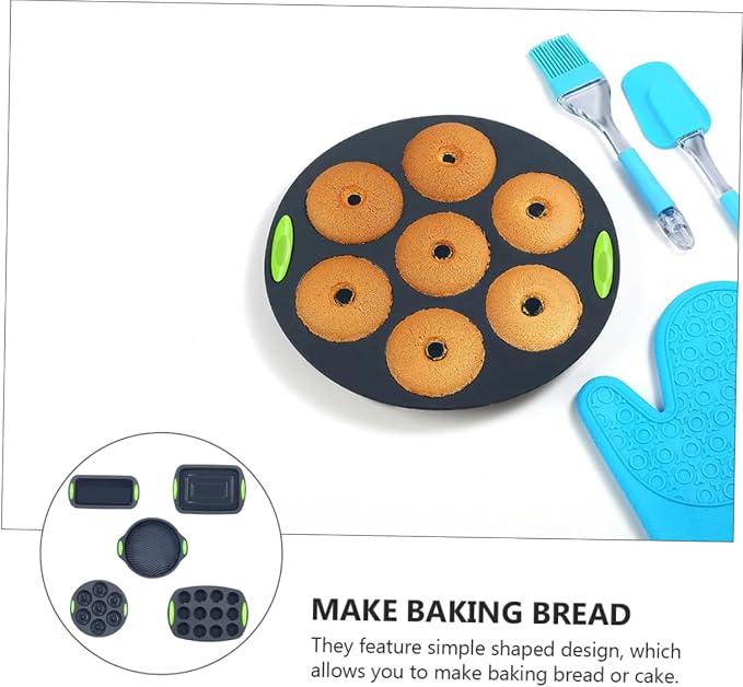 COLLBATH Quality Silicone Cake Mold Set Baking Pans for Baking Cake Pans Sets Grey - Image 8