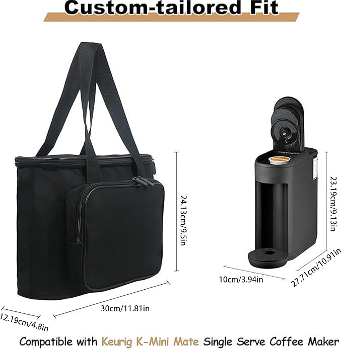And Shockproof Portable Cover for Single Serve Coffee Machines Featuring Thick Cushioning and Sturdy Structure Accessory Storage - Image 3
