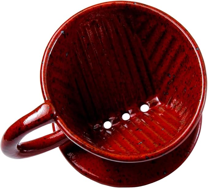 Red Chrome Ceramic Coffee Dripper