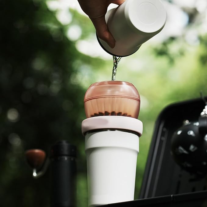 Portable Pouring Over Coffee Dripper with Adjustable Height Stable Base Suitable for Travel Camping Outdoor Brewing