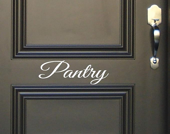 Rockmount Electronics - Pantry - UV Resistant, Waterproof, Durable - Peel & Stick Wall Door Decor Decal Sticker Quote Vinyl Mural Art Script Vinyl Lettering - 9.5" x 3.25", White - Image 3