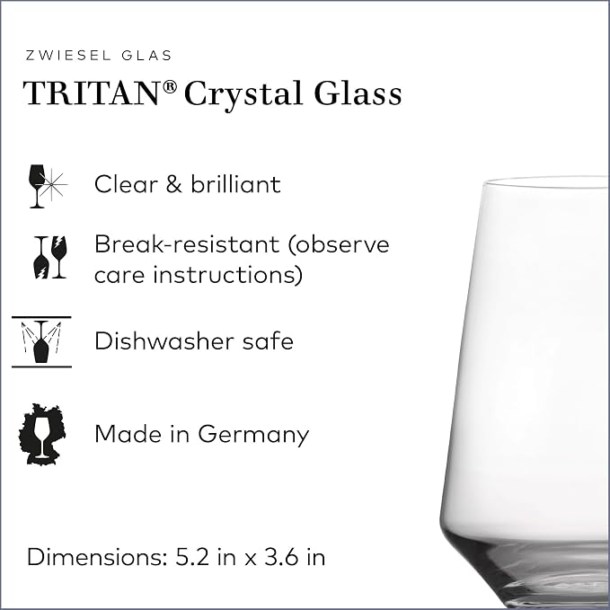 Zwiesel Glas Pure Stemless Bordeaux Glass (Set of 6), Red Wine Tumbler for Bordeaux, Dishwasher-Safe Machine-Made Tritan Crystal Glasses, Made in Germany (18.5 Ounce) - Image 2