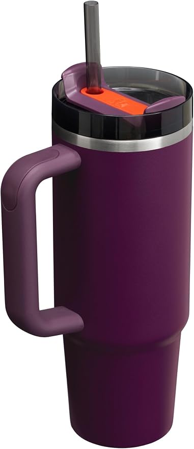 STANLEY Quencher H2.0 Flow State Tumbler, 30 oz, Plum | Handle and Straw | 3-Position Lid | Cup Holder Compatible for Travel | Insulated Stainless Steel Cup | BPA-Free - Image 2