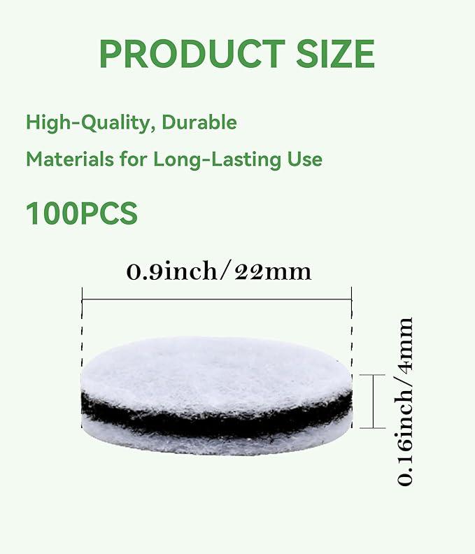 100-Pack Advanced 3-Layer Activated Carbon Filters | Universal Fit for Silicone Mouth Funnels | Removal of Harmful Substances | Easy Replacement | Long-Lasting Filtration