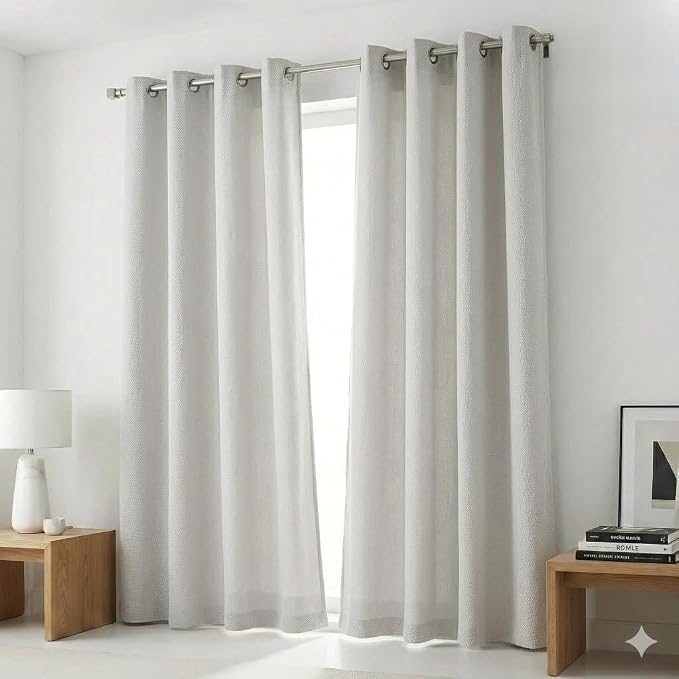 Urban Villa Cotton Grommet Curtains 42x84 (2 Panels) Ivory by CottonTrends