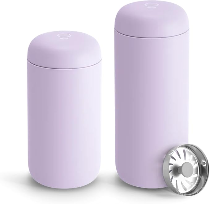 Fellow Carter Move Ceramic Lined Travel Coffee Mug 16 oz - Leak-Proof Lid | No Metallic Taste, Dishwasher Safe, Hot 12Hr Cold 24Hr, Stainless Steel Tumbler, BPA-Free, Fits Cup Holders, Lavender Purple - Image 4