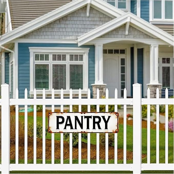 Decorative Tin Sign 16x4 Inches PANTRY Design - Kitchen Signs, Vintage Home Decor, Wall Decor for Kitchen, Pantry, Garage - Image 2