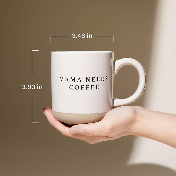 Sweet Water Decor Mama Needs Coffee Stoneware Coffee Mugs - 14Oz Cute Coffee Mugs for Hot & Cold Drinks - Dishwasher & Microwave Safe - Mothers Day Gift - Ideal Tea & Espresso Mugs - Image 3