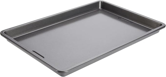 15 x 10 Inch Medium Gray Nonstick Steel Baking Cookie Sheet, Heavy Duty Oven Safe Bakeware Tray for Cookies, Pastries & Vegetable Roasting by Unknown