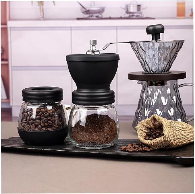 Portable manual espresso machine, manual coffee grinder and mini travel coffee machine set, suitable for camping, cars, RVs, hiking, offices, homes and coffee bean grinding. - Image 5