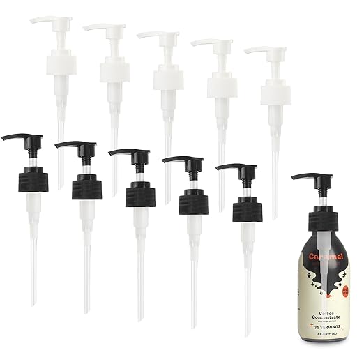 Syrup Pump for Javy Coffee Concentrate 6fl, Syrup Dispenser Pump for Cold Brew Coffee, No Drip Pouring, Replace Measuring Spoon for Consistent Dispensing (10Pcs)